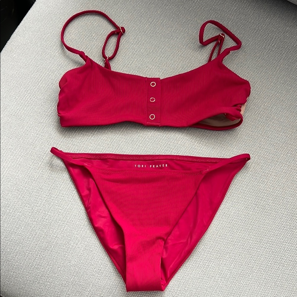 Tori Praver Pink Bikini Set